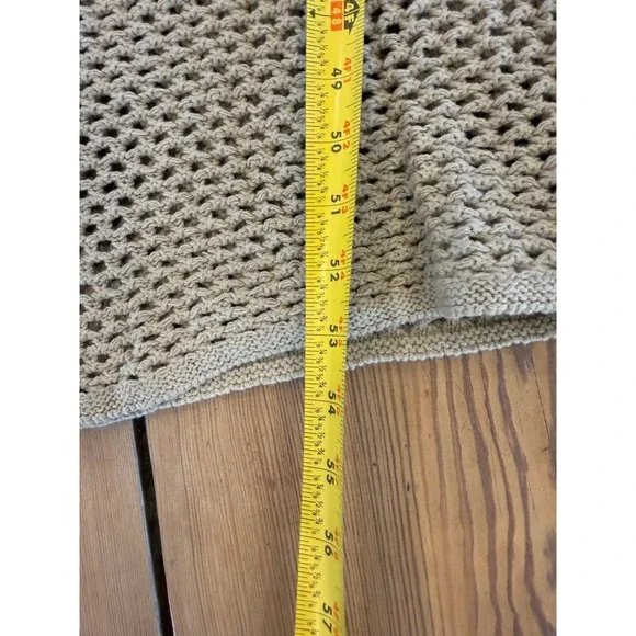 Babyboo Moana Crochet Knit Maxi Dress Backless Long Sleeve Beige S‎ Small - Picture 6 of 7